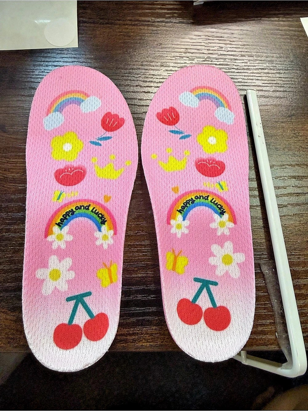AirTag insoles Printed KIDS Insoles in Pink & Yellow NWT